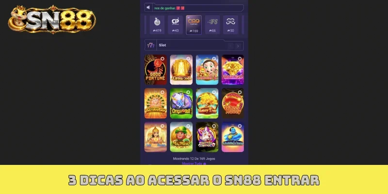 3 dicas ao acessar o SN88 entrar