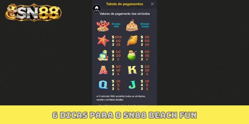 6 dicas para o SN88 Beach Fun