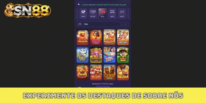 Experimente os destaques de sobre nós